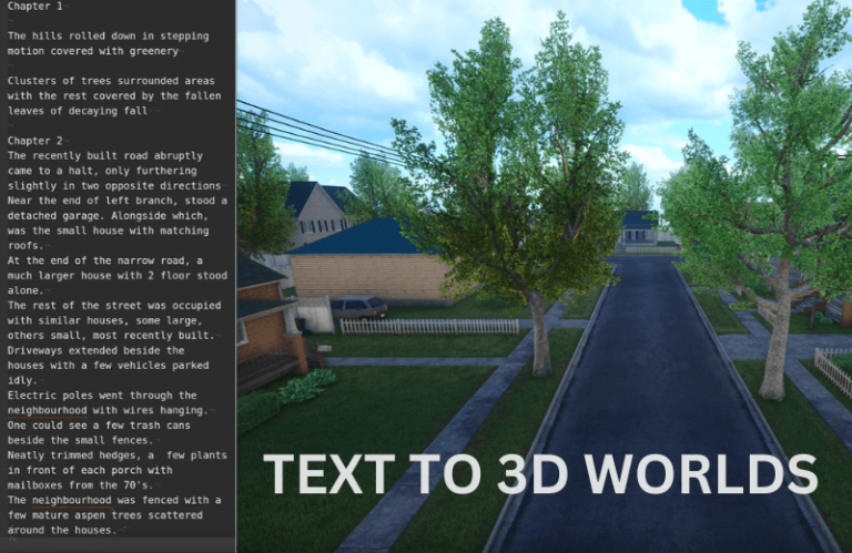 text to 3d worlds featured