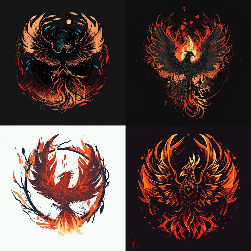 make logos midjourney phoenix