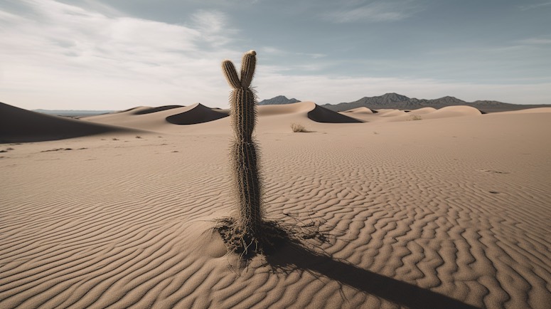 midjourney desert landscape prompt cactus
