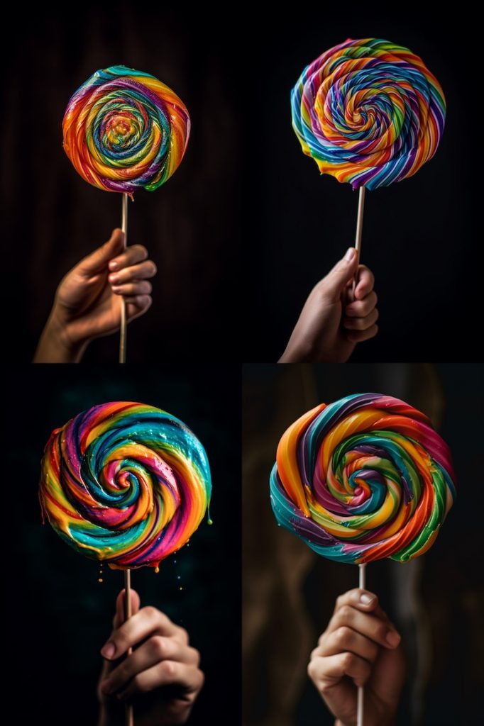 midjourney lollipop example add details hands