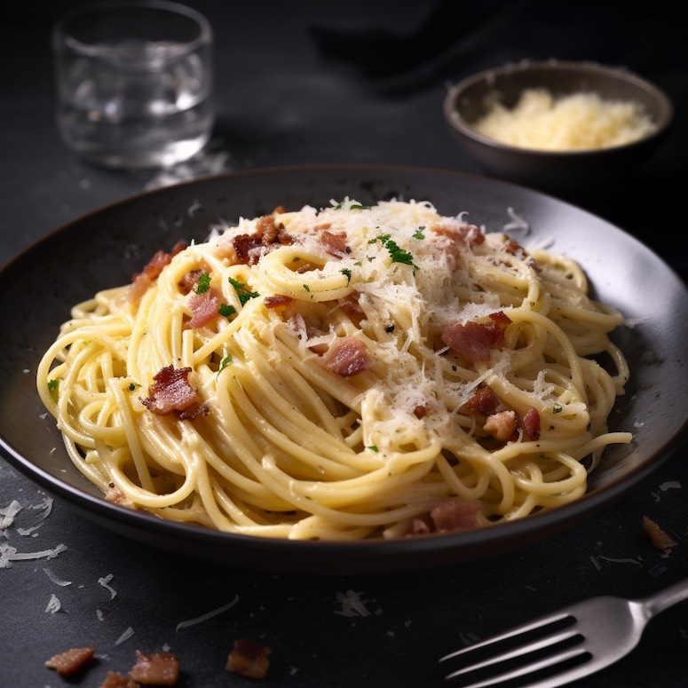midjourney prompts for food photography pasta carbonara