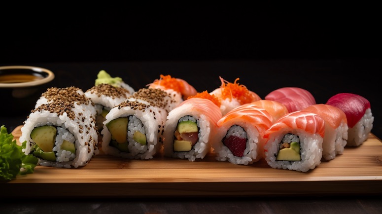 midjourney sushi prompt example