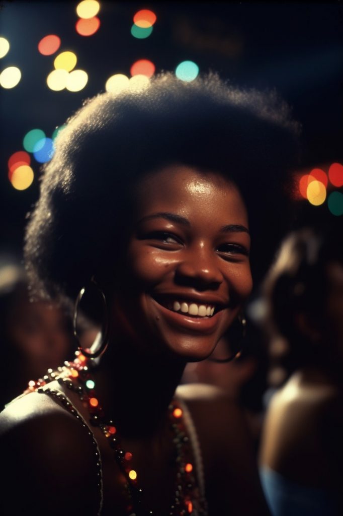 midjourney young woman 1970s example