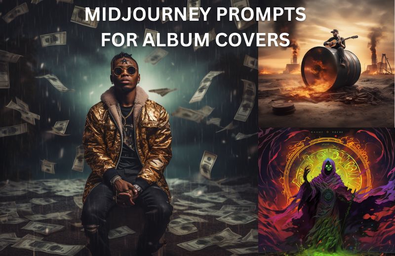 midjourney album covers prompts