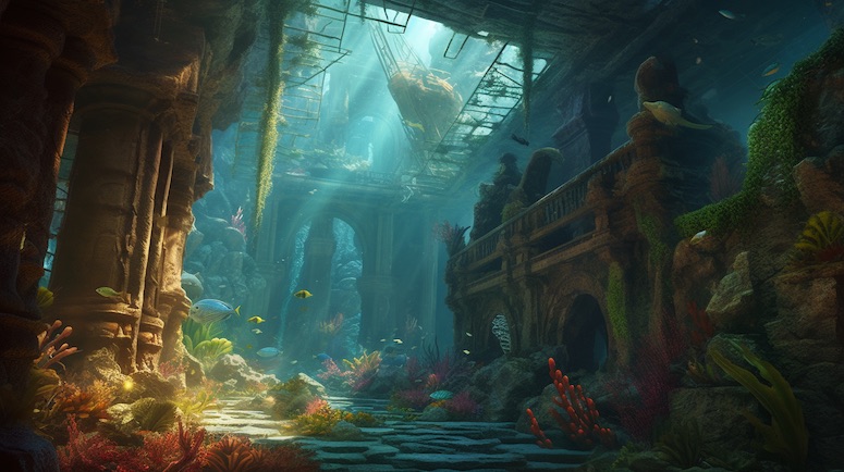 midjourney fantasy underwater world