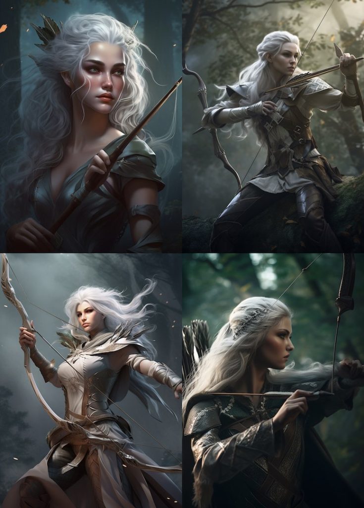 midjourney prompt elven archer fantasy