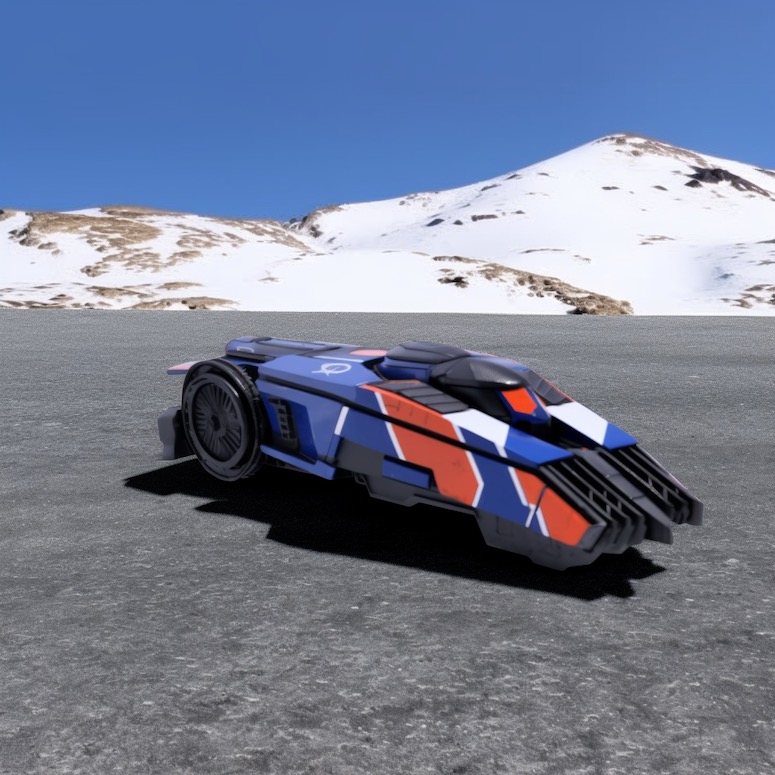 midjourney prompt 3d game assets futuristic car
