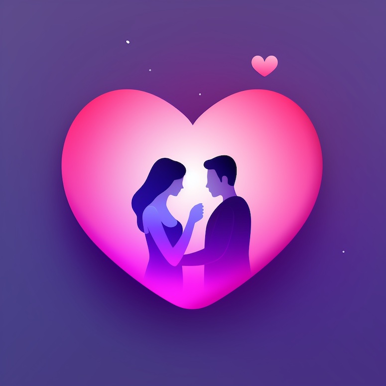 midjourney prompt dating app icon