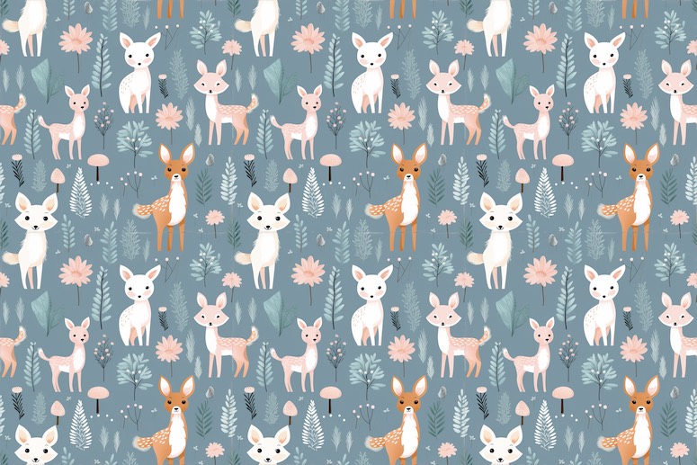 midjourney prompt for patterns forest animals 2