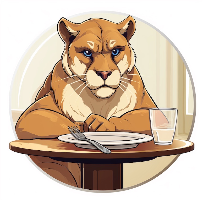 cougar sticker midjourney prompt example