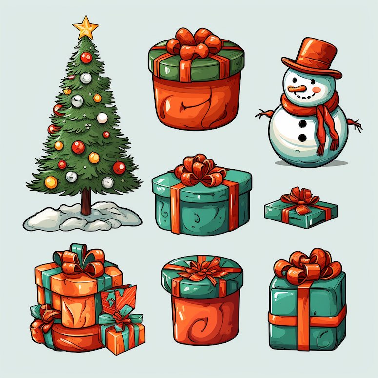 midjourney prompts for christmas clipart 3