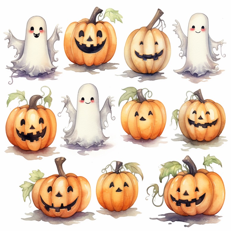 midjourney prompts for halloween clipart 2