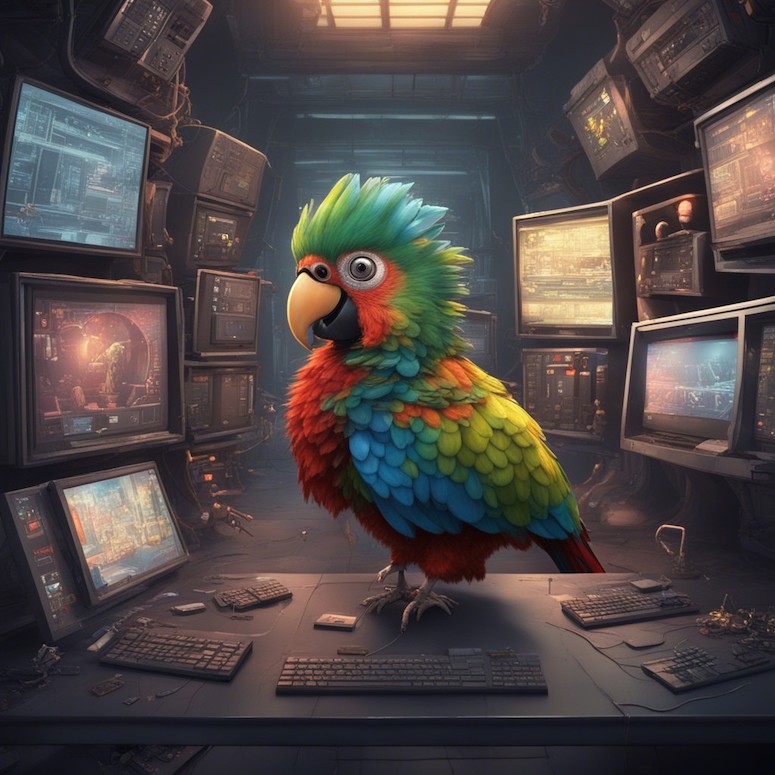 evil genius parrot stable diffusion