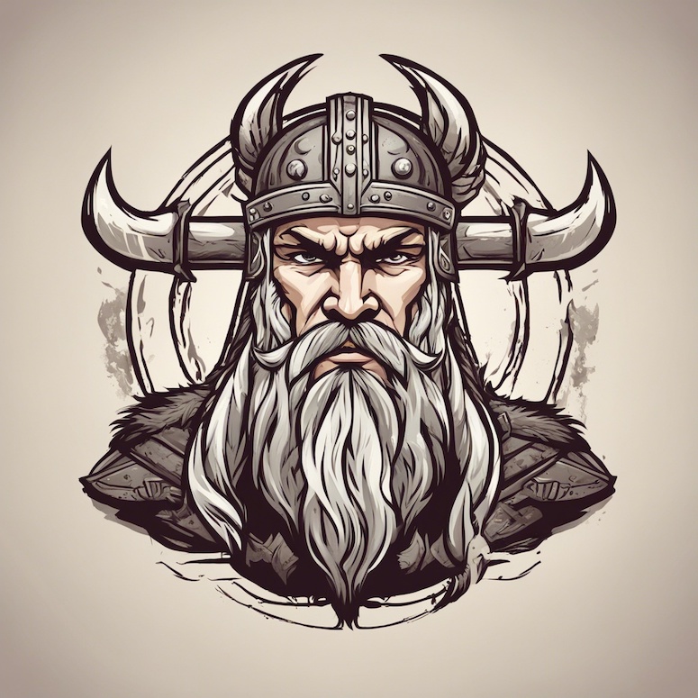 mascot logo viking prompt stable diffusion