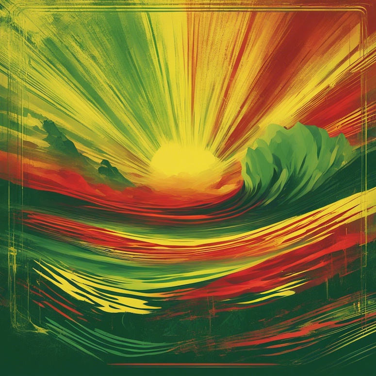 stable diffusion prompt reggae album cover 1