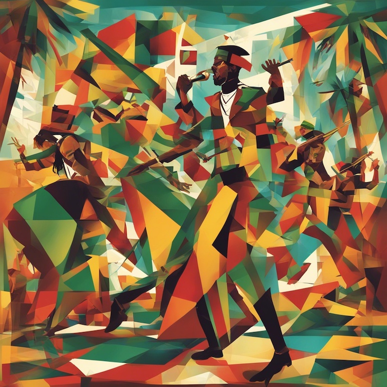 stable diffusion prompt reggae album cover 2