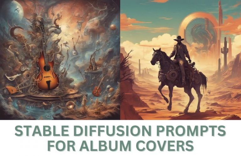 stable diffusion prompts for album covers