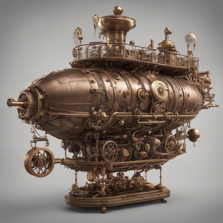 steampunk airship game assets stable diffusion