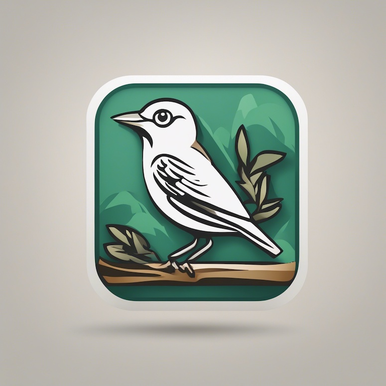 birdwatching app icon stable diffusion prompt