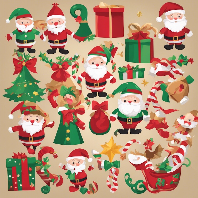 christmas clipart stable diffusion prompt example 2