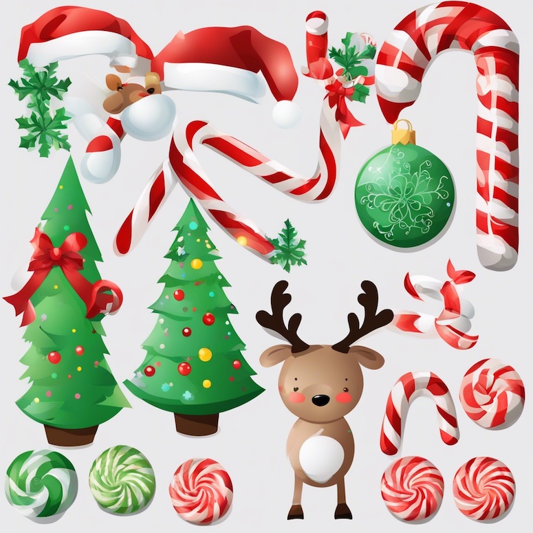 christmas clipart stable diffusion prompt example 3