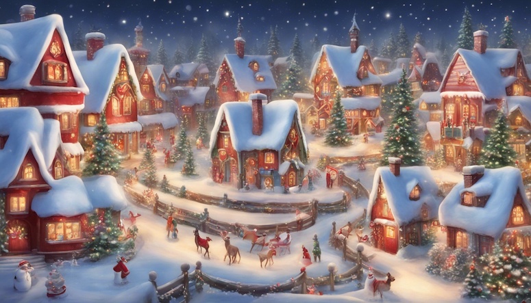 christmas wallpaper stable diffusion prompt example 1