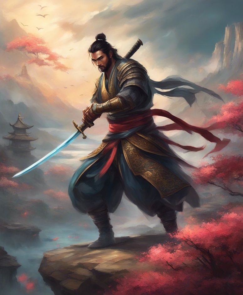 fantasy character samurai stable diffusion prompt