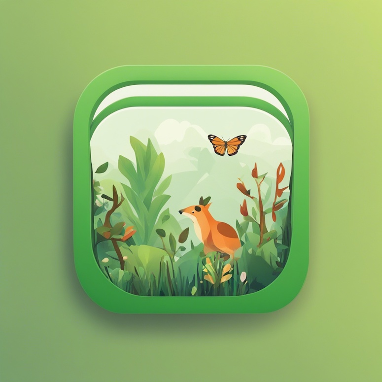 nature app icon stable diffusion prompt