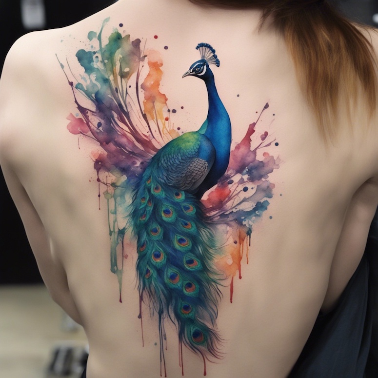 peacock tattoo prompt stable diffusion