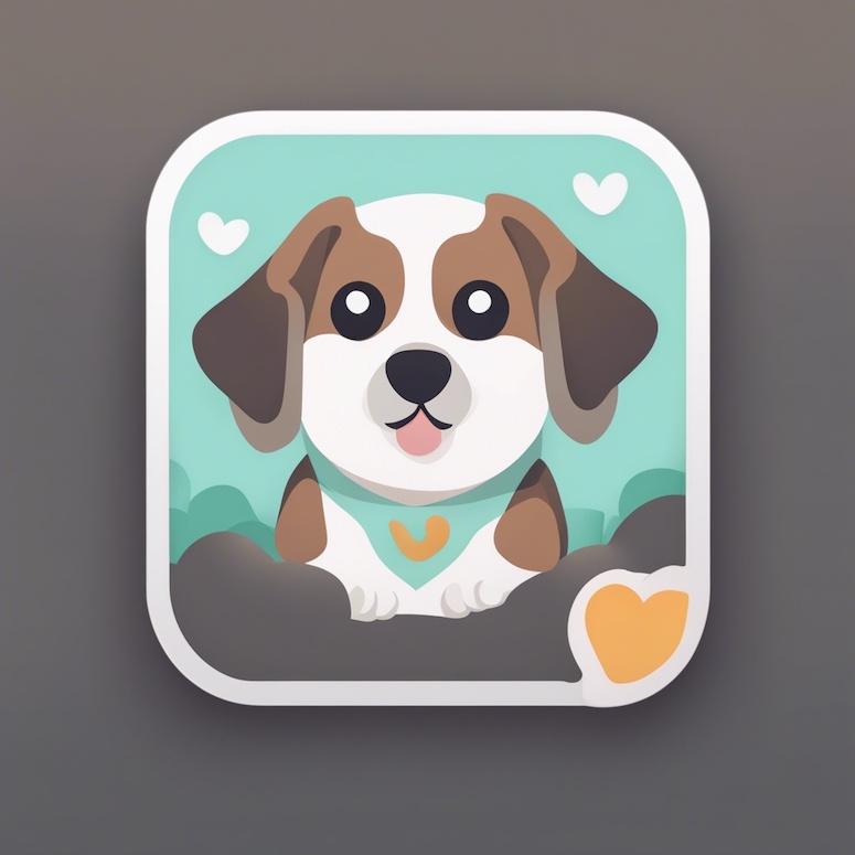 pet adoption app icon stable diffusion prompt