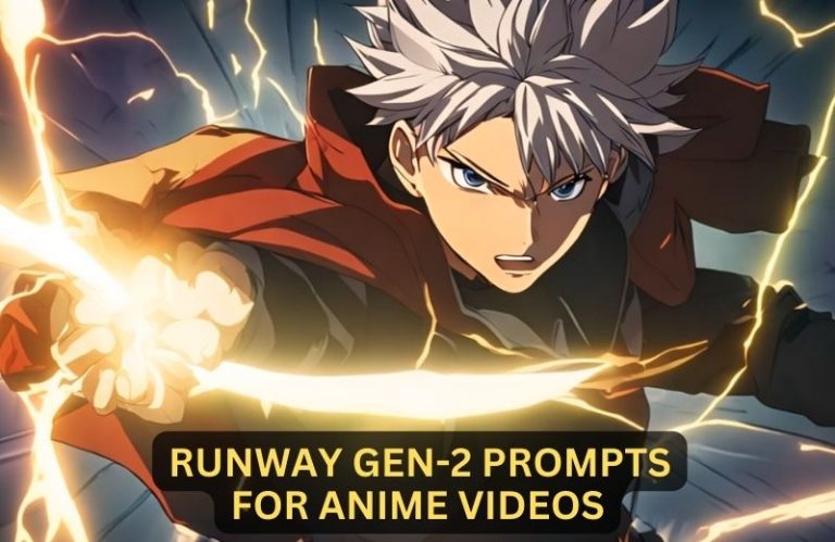 runway prompts for anime videos