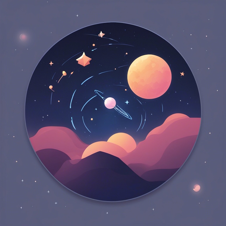 stargazing app icon stable diffusion prompt