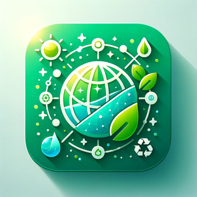 dalle 3 prompt eco lifestyle app icon