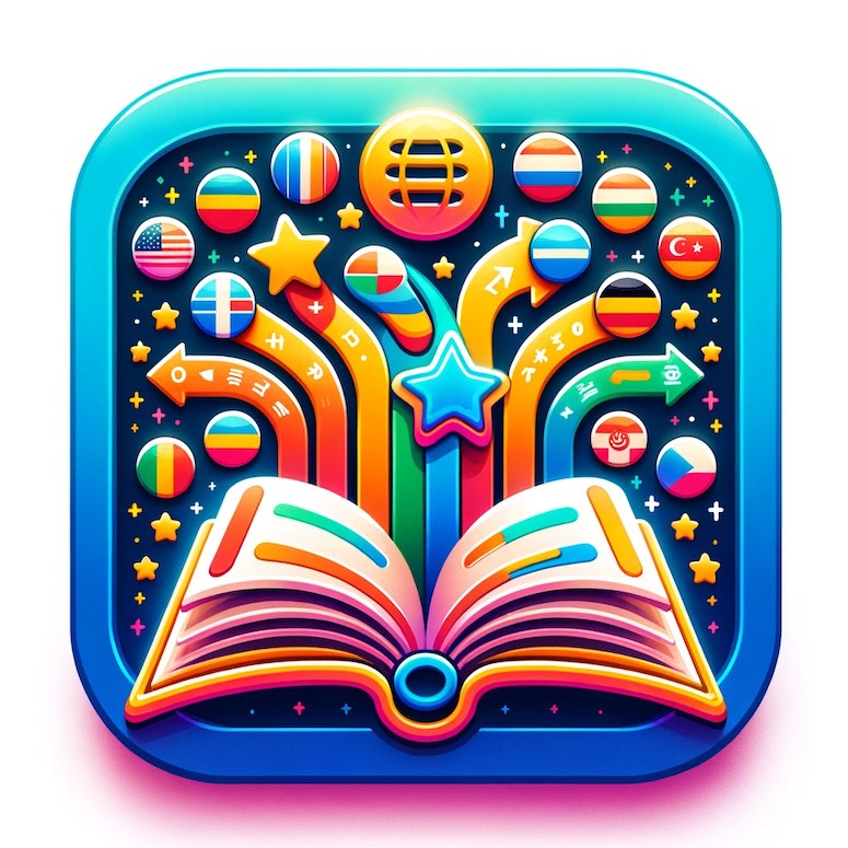 dalle 3 prompt language learning app icon