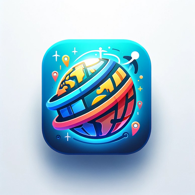 dalle 3 prompt travel app icon design